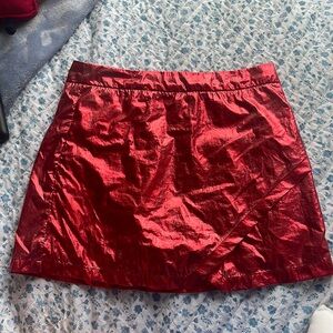 Fayetteville AR, Boutique Metallic Red Skort